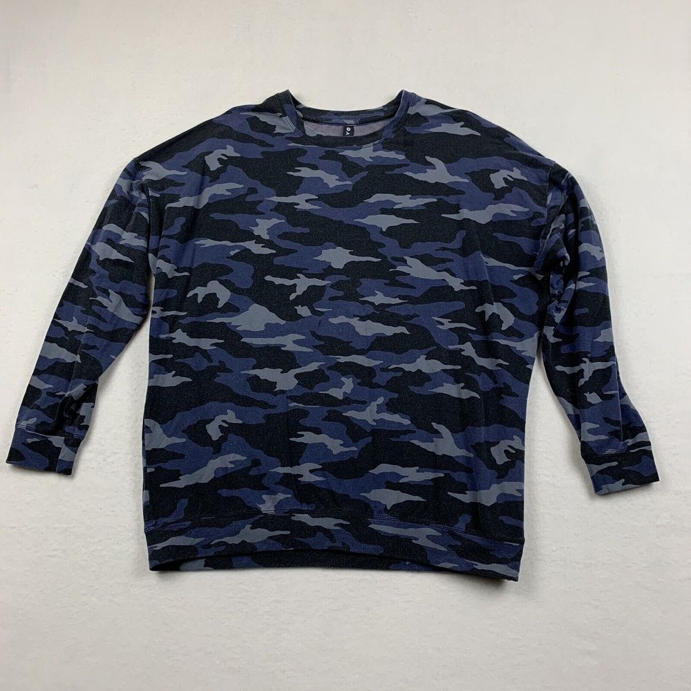 Athleta Shirt Was Mens Large Studio to Street Printed Sweatshirtβ Blue Camo